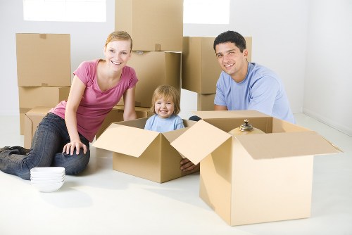 Removal team preparing a flat move in Holland Park