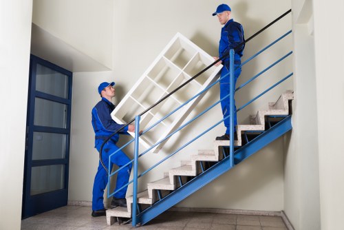 Secure van loading with protective equipment and straps