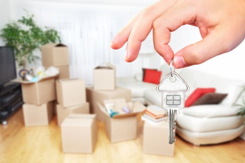 Commercial removal truck hire for office and stock transport in Holland Park