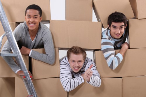 Packing and transport of office IT equipment during a move in Holland Park