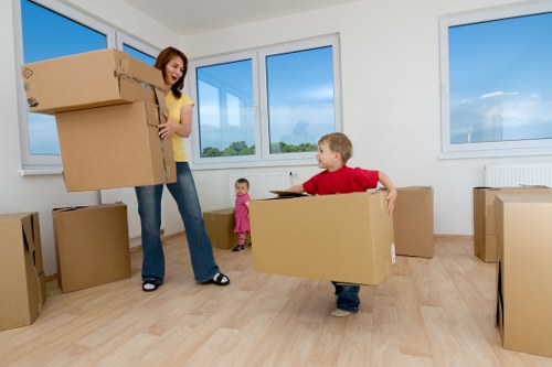 Careful loading of household items from a Holland Park apartment
