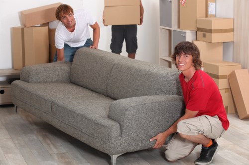 Packing and protecting business furniture for a Holland Park move