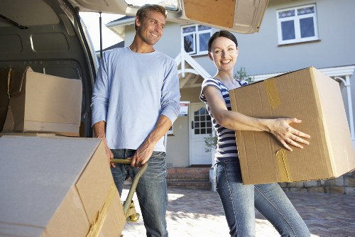 A local commercial removals team handling a move in west London