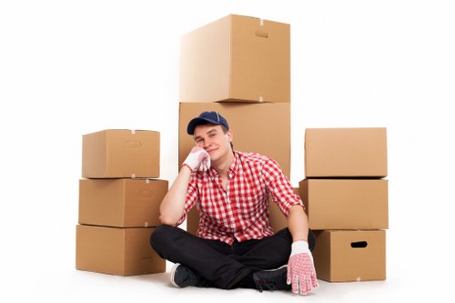 Loading household items for a local removal in Holland Park